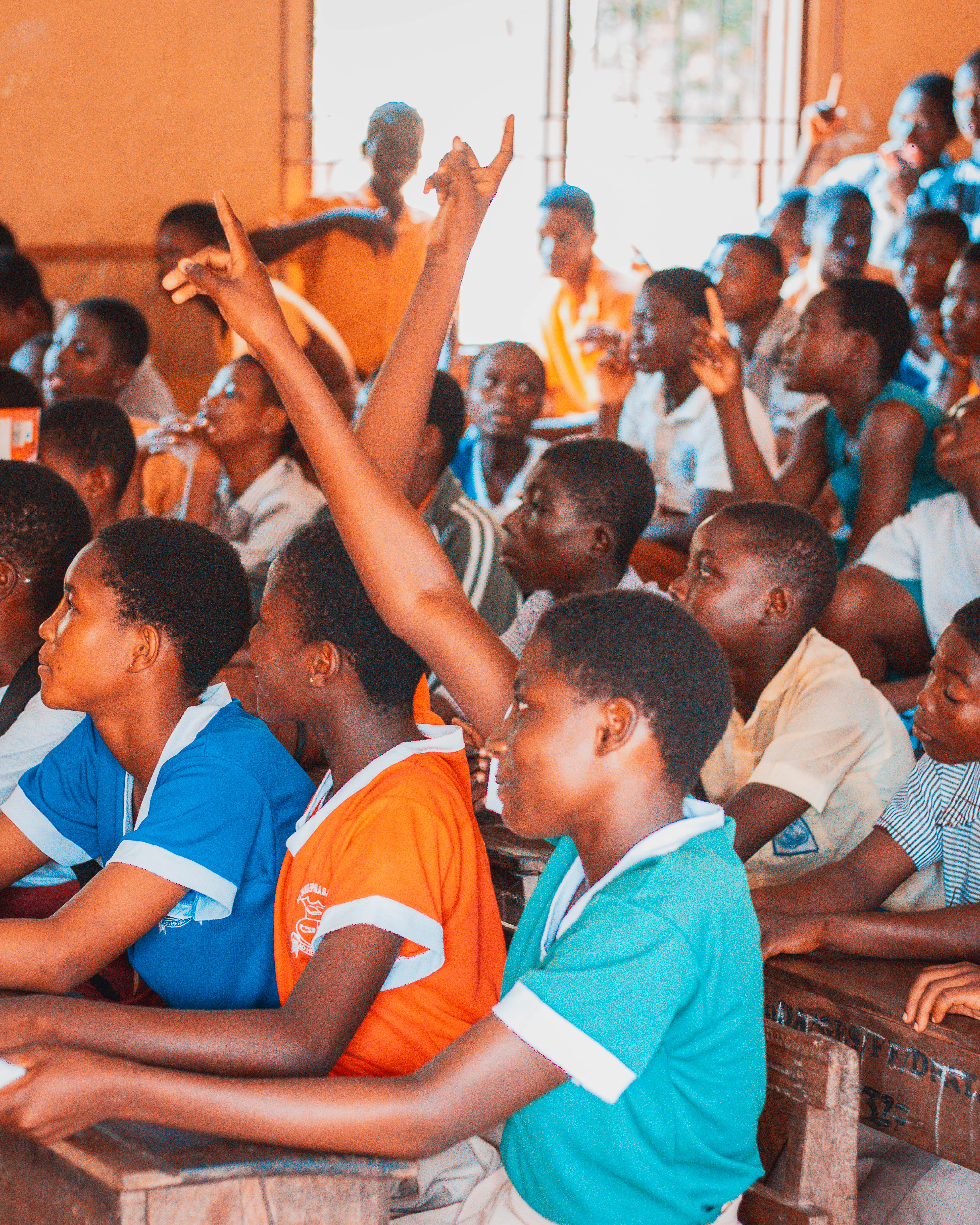 Students participating in the Anyanui digital learning initiative